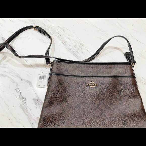 NWT Brown Leather Coach Crossbody Purse - Picture 13 of 14